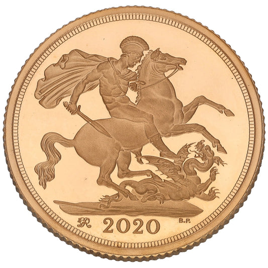 22ct Gold Queen Elizabeth II Full Sovereign Coin 2020