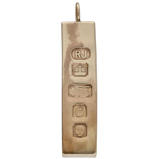 9ct Gold Ingot Pendant