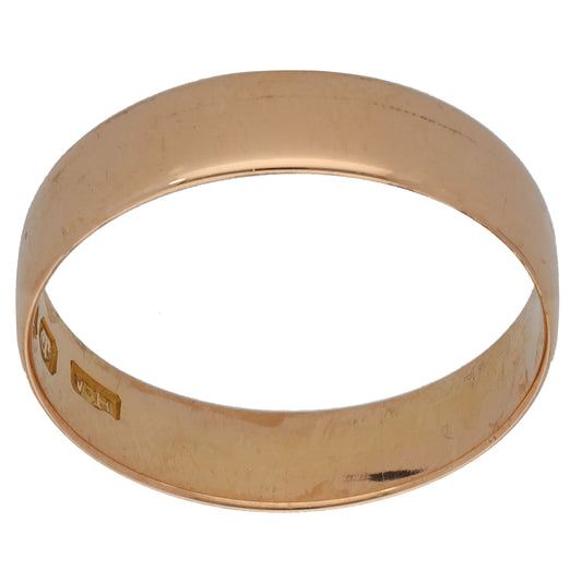18ct Gold Plain Wedding Ring Size P