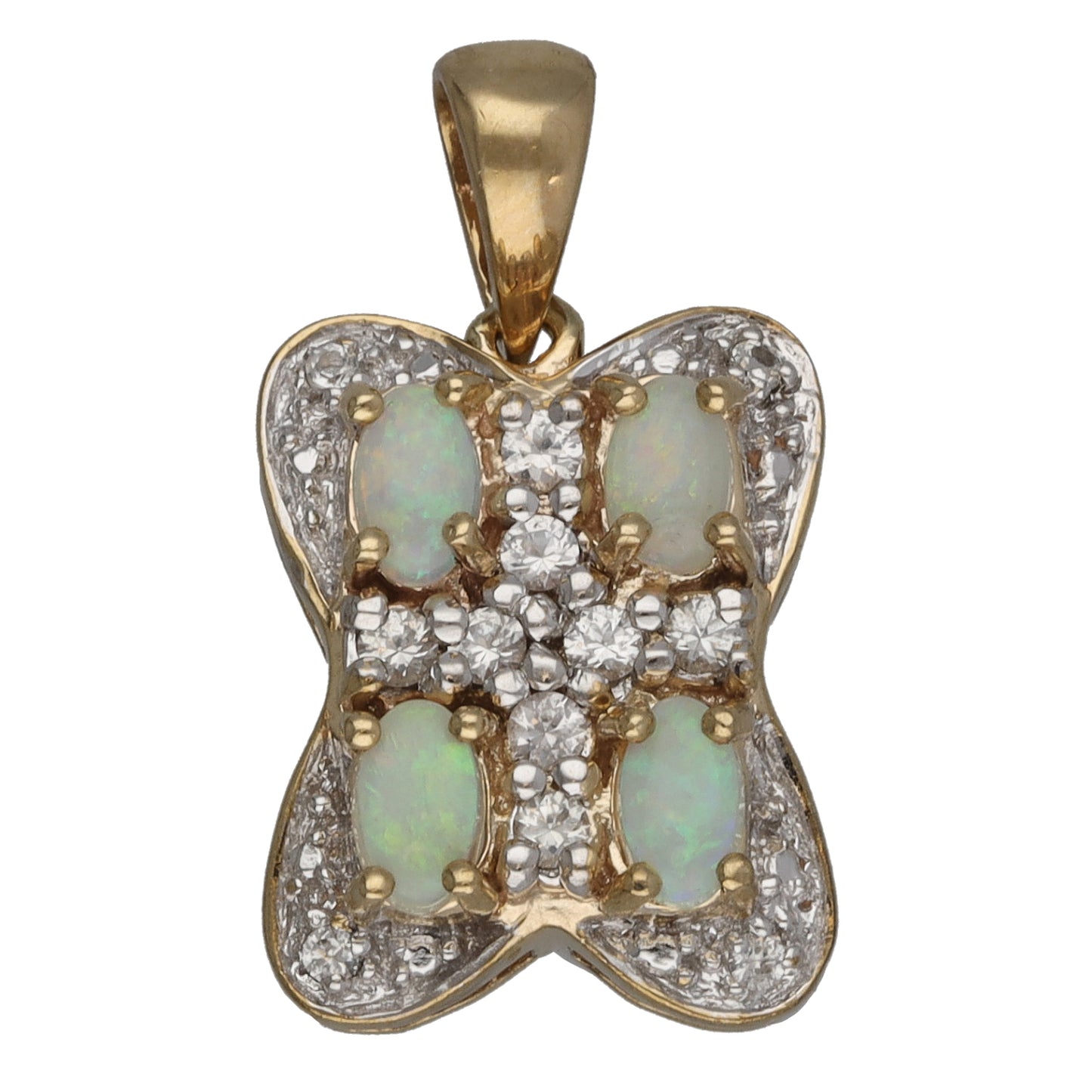 9ct Gold Opal & Sapphire Dress/Cocktail Pendant