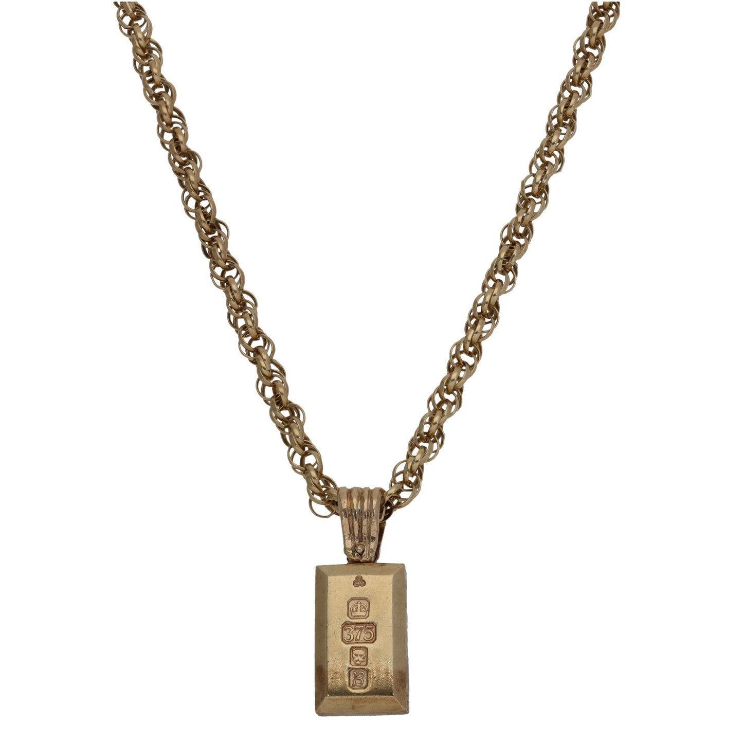 9ct Gold Ingot Pendant