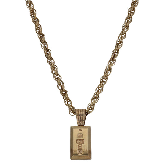 9ct Gold Ingot Pendant