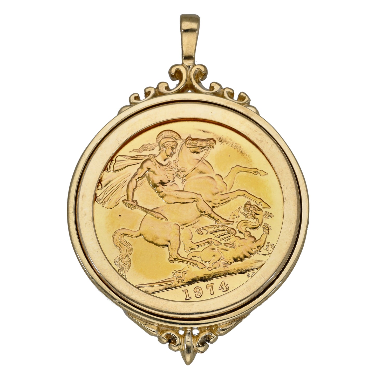 9ct Gold Full Sovereign Coin Pendant