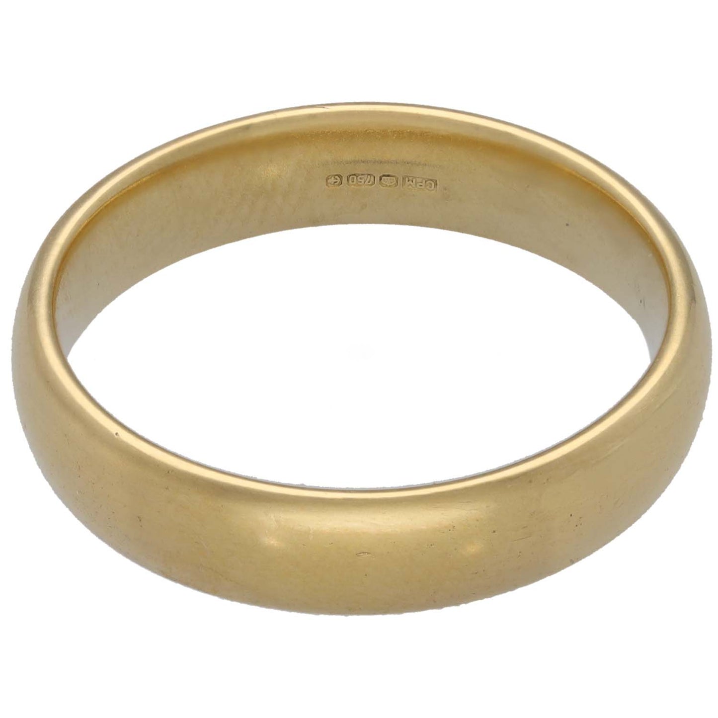 18ct Gold Plain Wedding Ring Size U