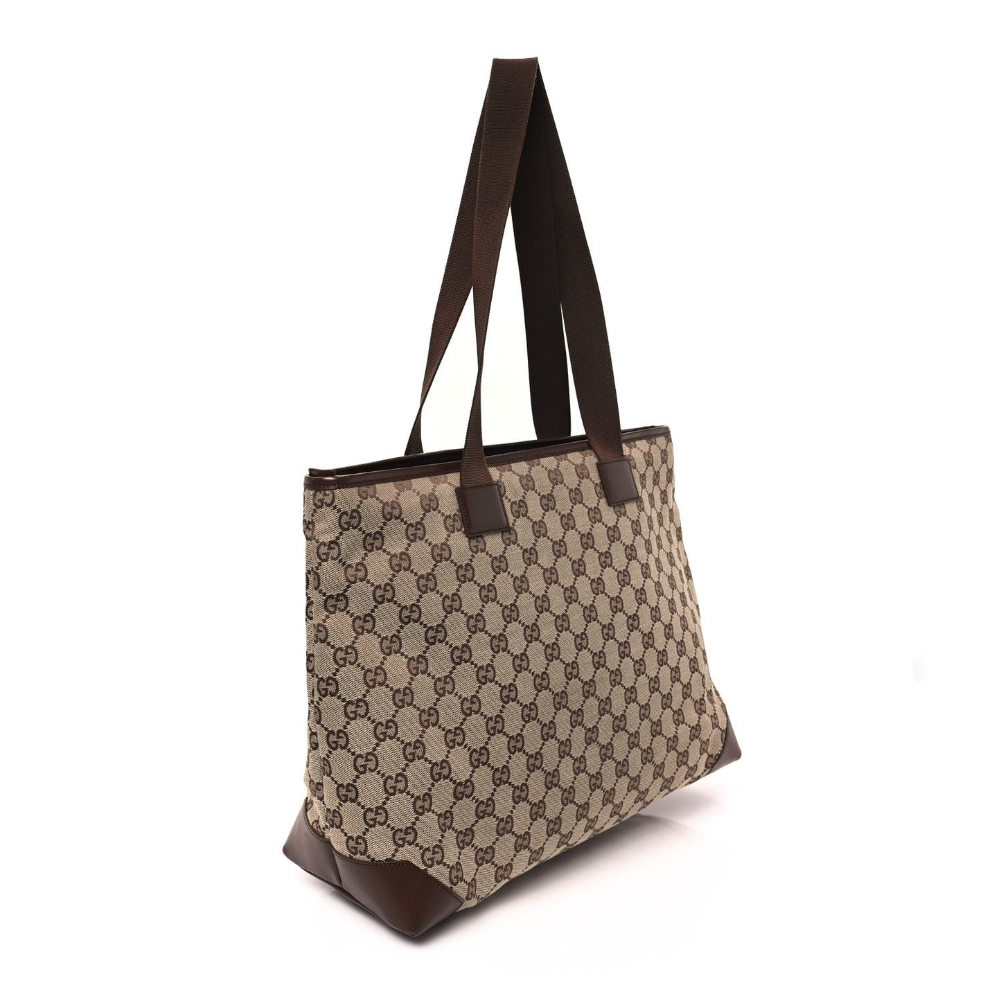 Gucci GG Canvas Tote Bag - Brown