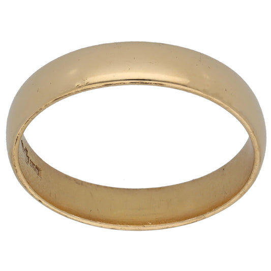 9ct Gold Plain Wedding Ring Size W
