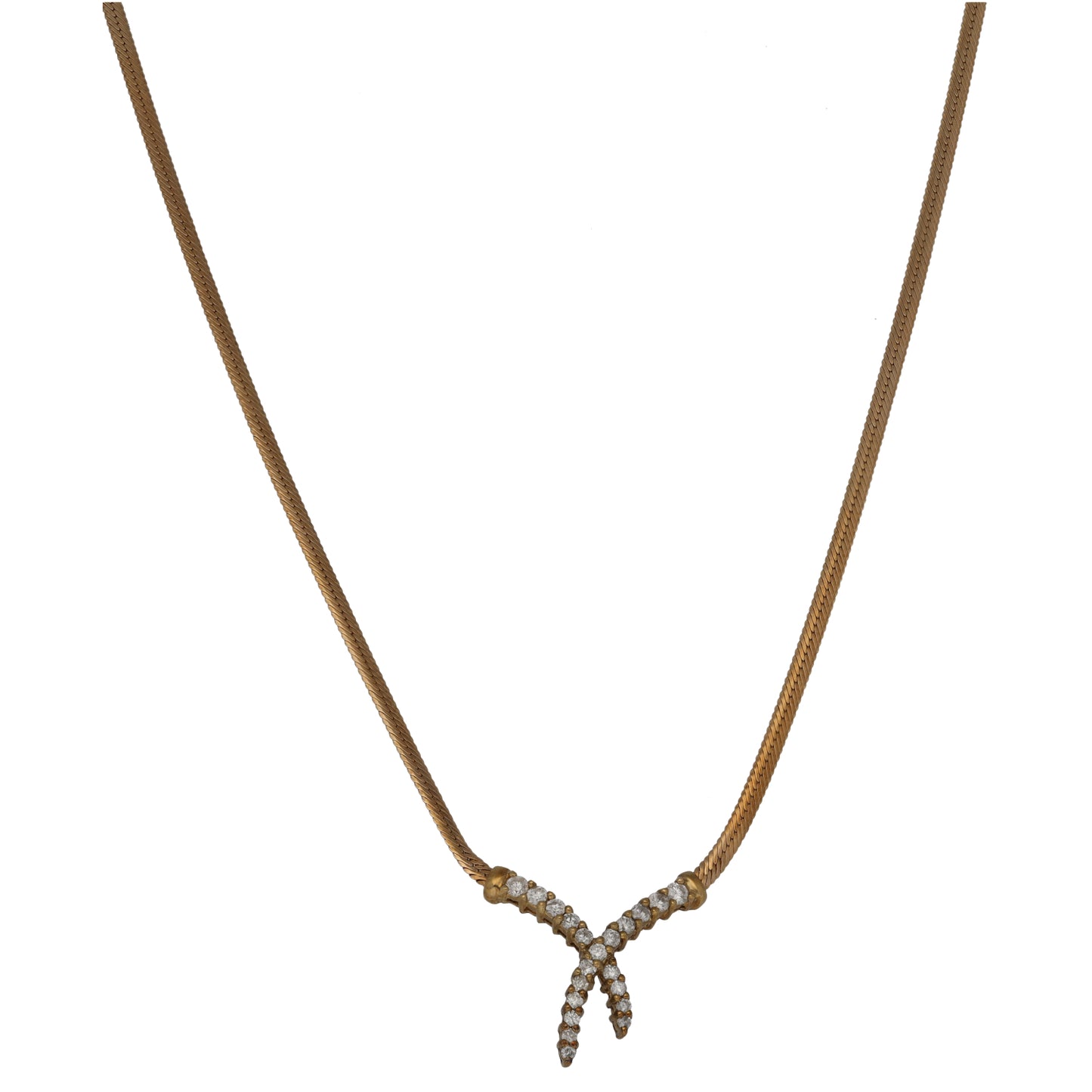 9ct Gold 0.48ct Diamond Fancy Necklace 16"
