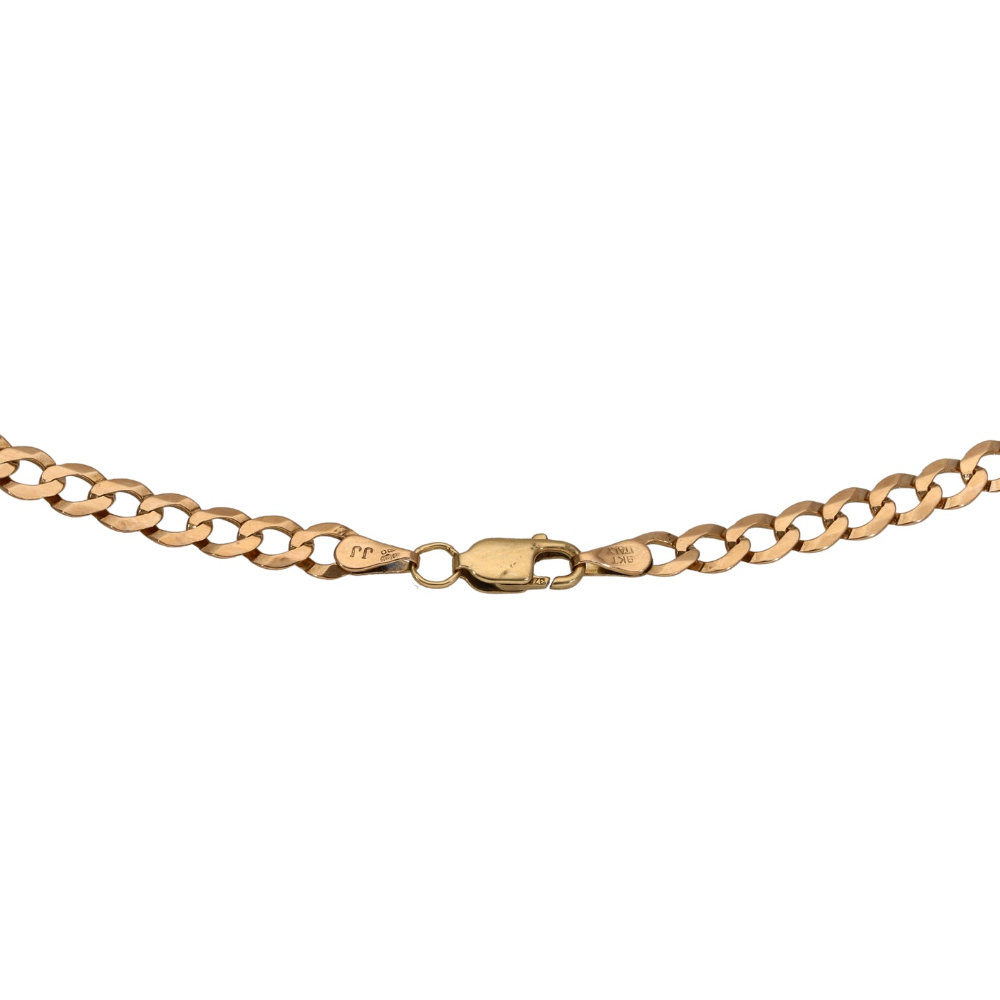 9ct Gold Curb Chain 18"