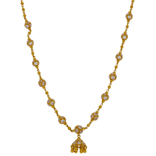 22ct Gold Cubic Zirconia Fancy Necklace 20"