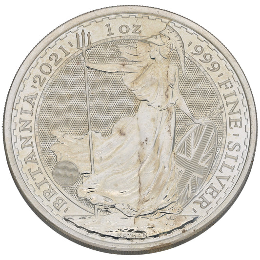 Fine Silver Queen Elizabeth II 1 OZ Britannia Coin 2021