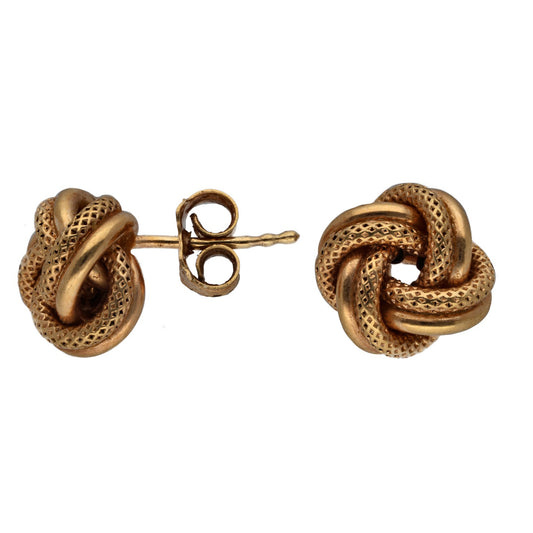 9ct Gold Knot Stud Earrings