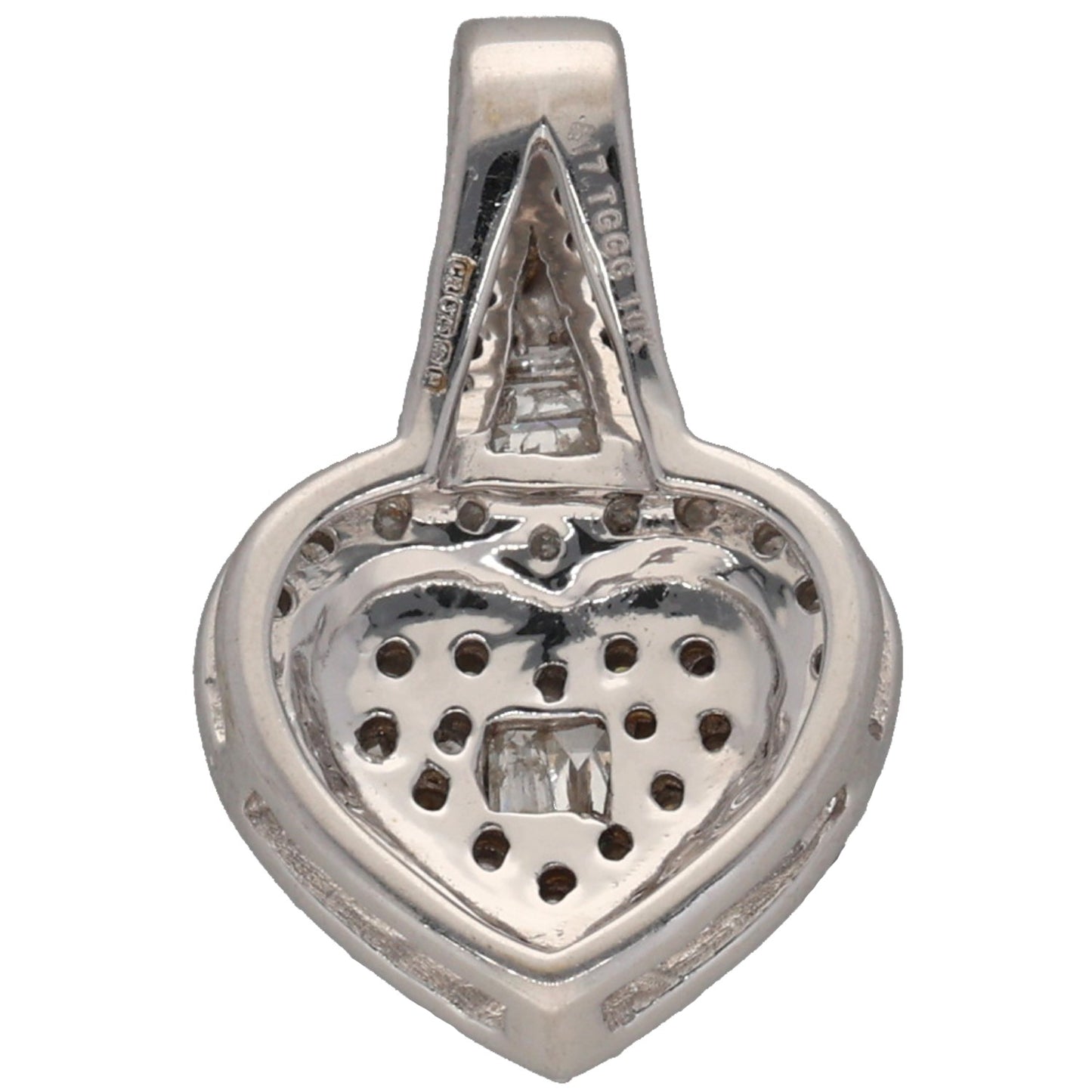 9ct White Gold 0.53ct Diamond Dress/Cocktail Pendant