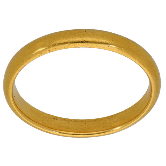 22ct Gold Plain Wedding Ring Size K