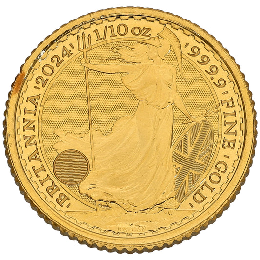 24ct Gold King Charles III 1/10 OZ Britannia Coin 2024