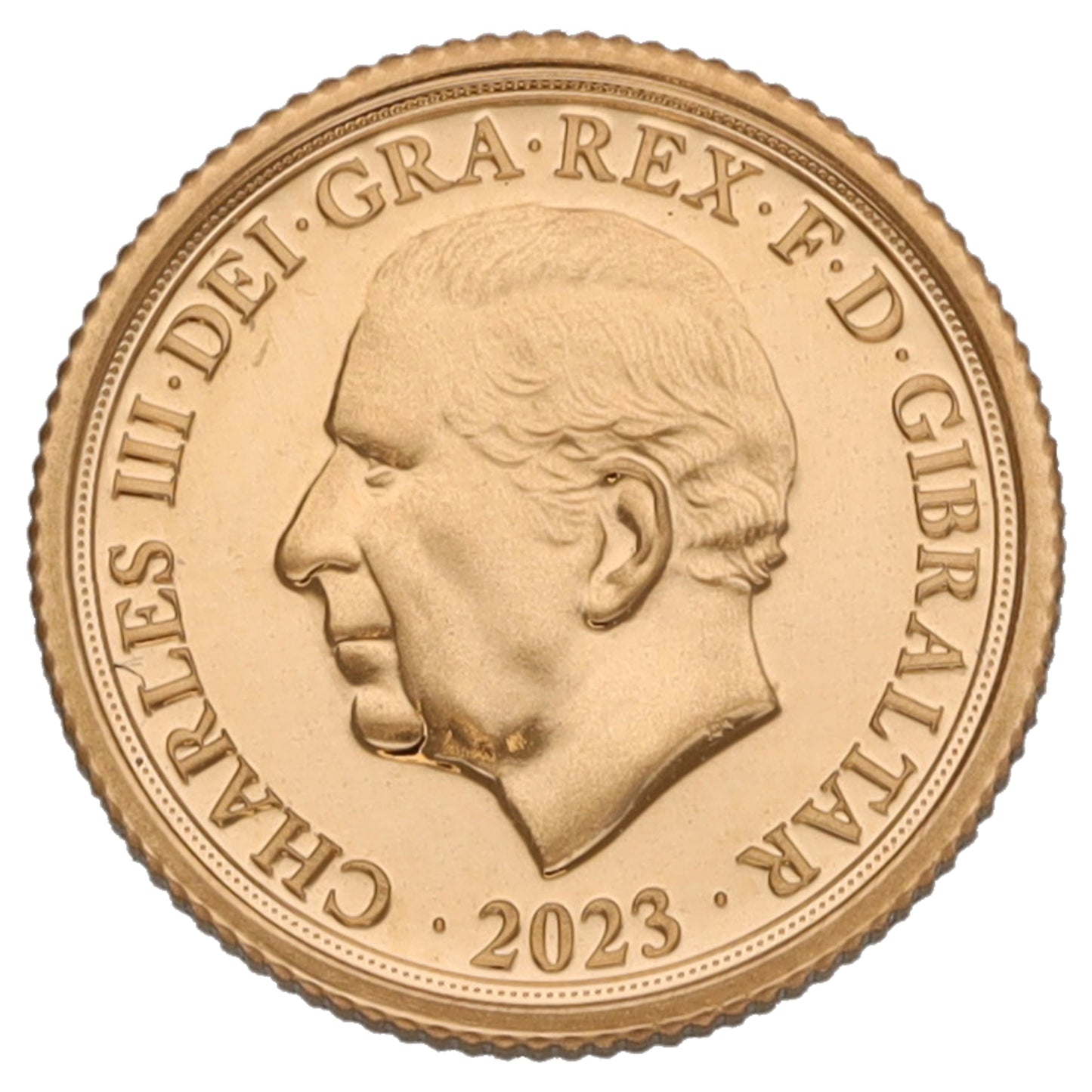 22ct Gold King Charles III Quarter Sovereign Coin 2023