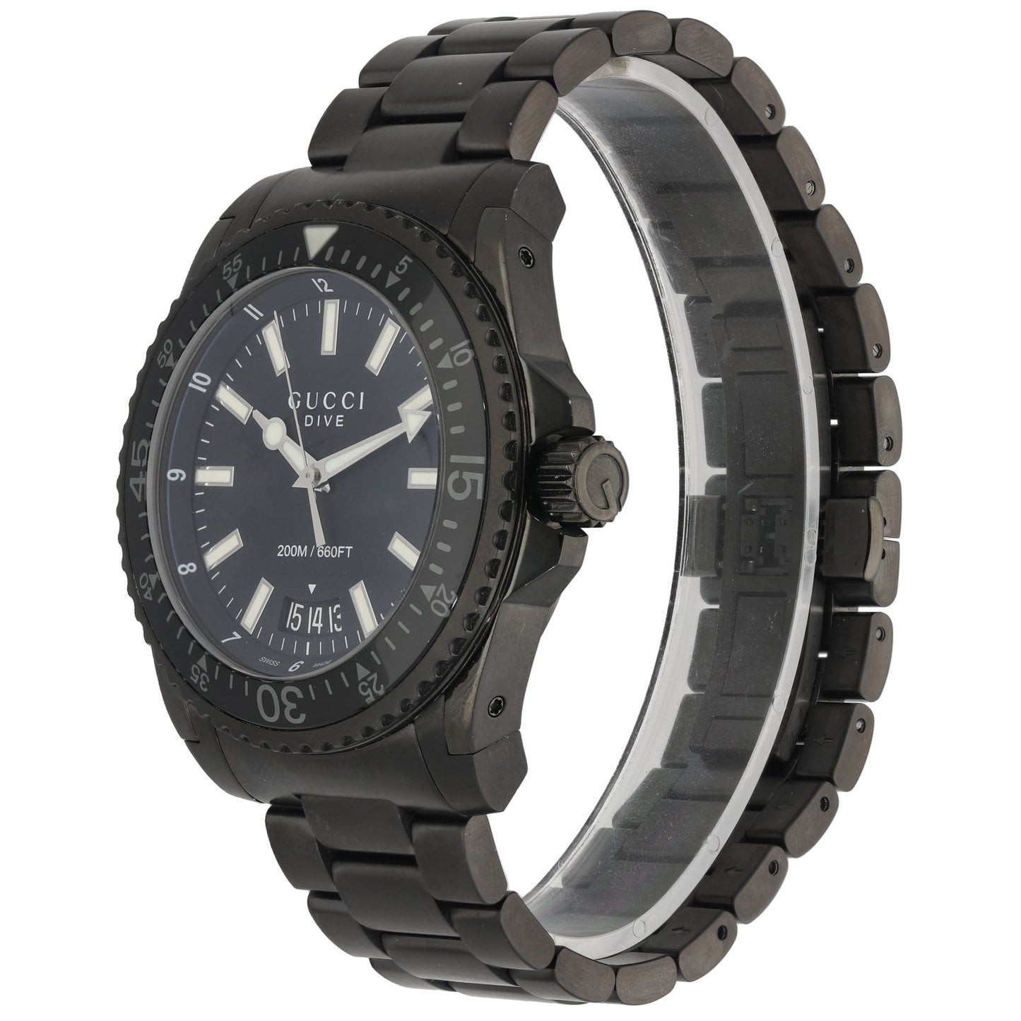 Gucci Dive 136.2 Ceramic Watch - Front Angled Image