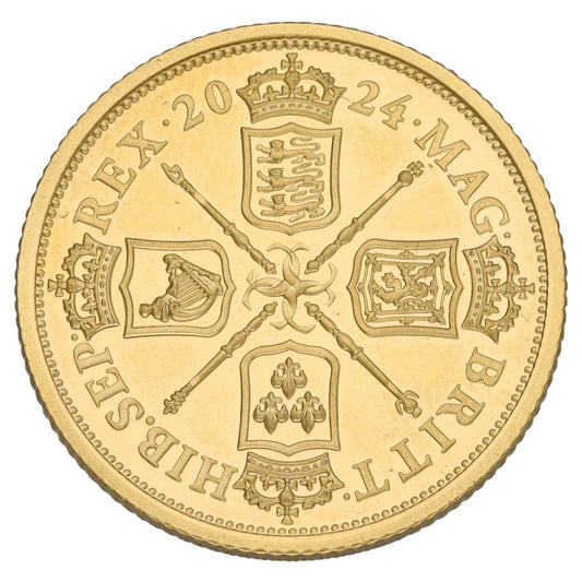22ct Gold East India Co Cruciform & Sceptre Guinea Coin 2024