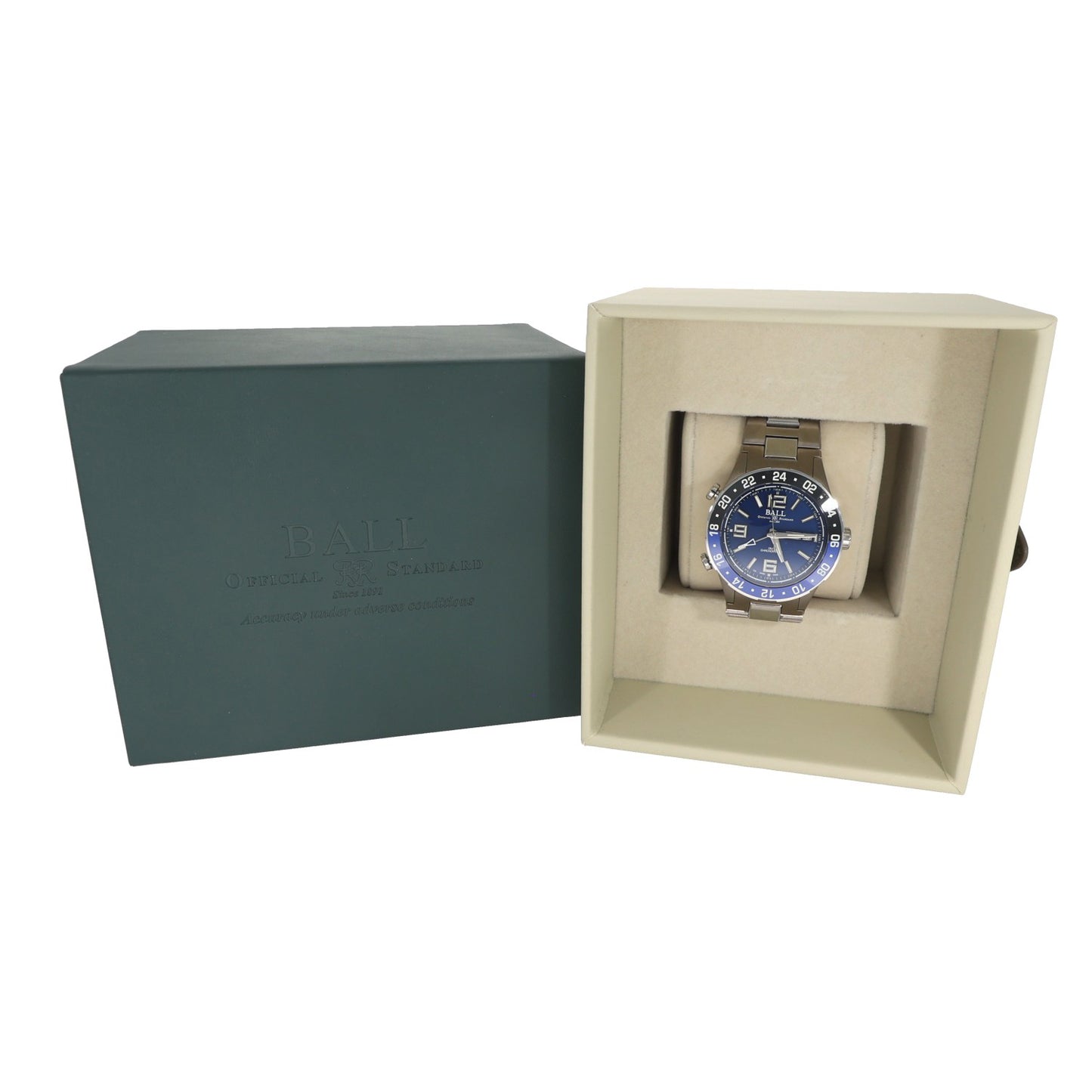 Ball Roadster Marine GMT DG3000A-S1CJ-BE 41mm Titanium Watch