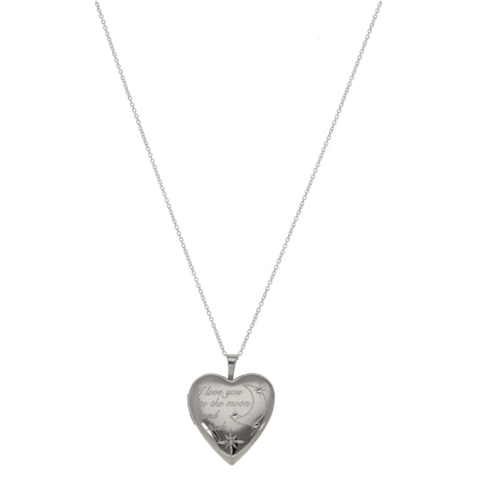 New Sterling Silver Heart Pendant With Chain 16"