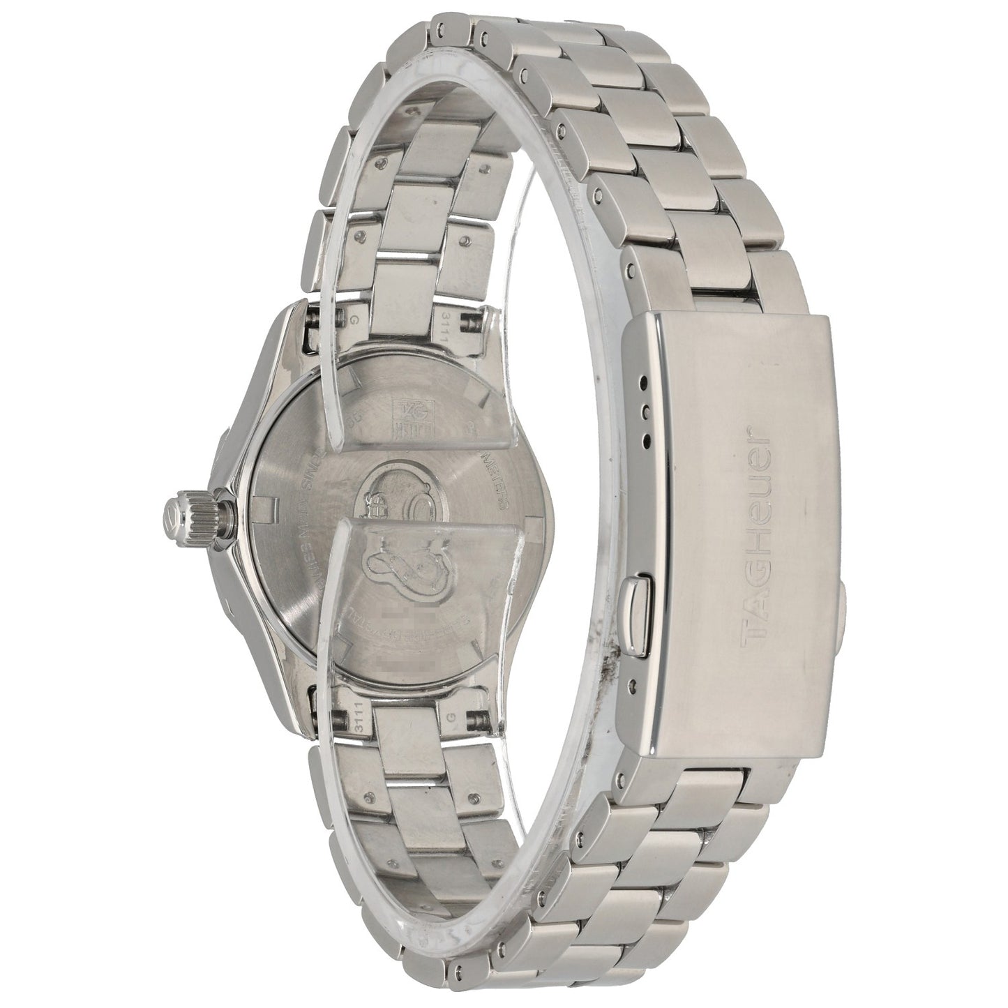 Tag Heuer Aquaracer WAF1415, Mother of Pearl Dial, Stainless Steel, Rear Angle Image