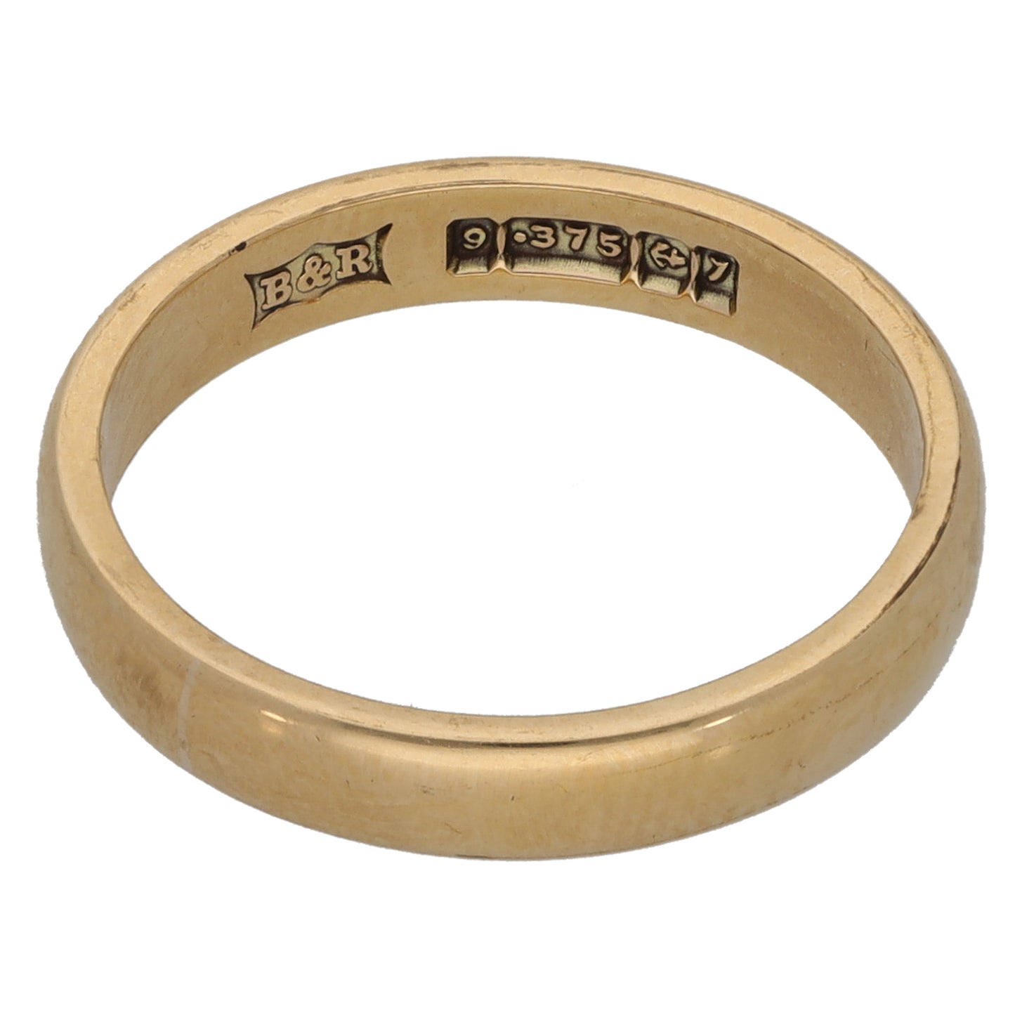 9ct Gold Plain Wedding Ring Size M