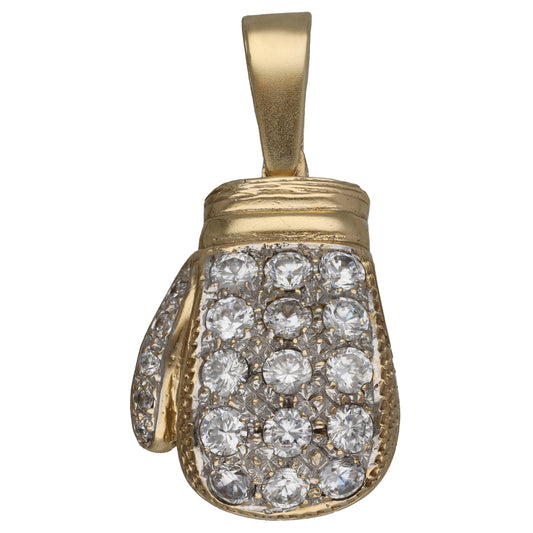 9ct Gold Cubic Zirconia Boxing Glove Pendant