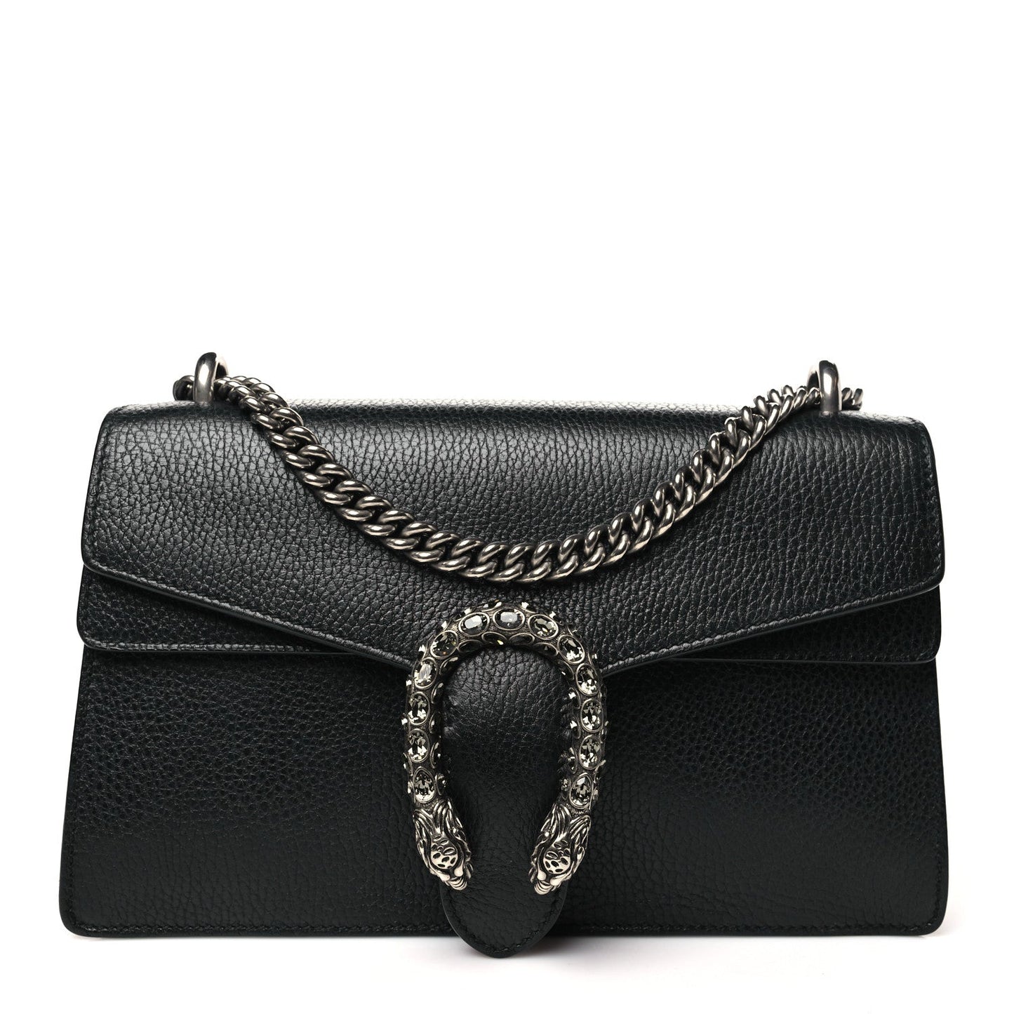 Gucci Dionysus Pebbled Calfskin Leather Bag - Black