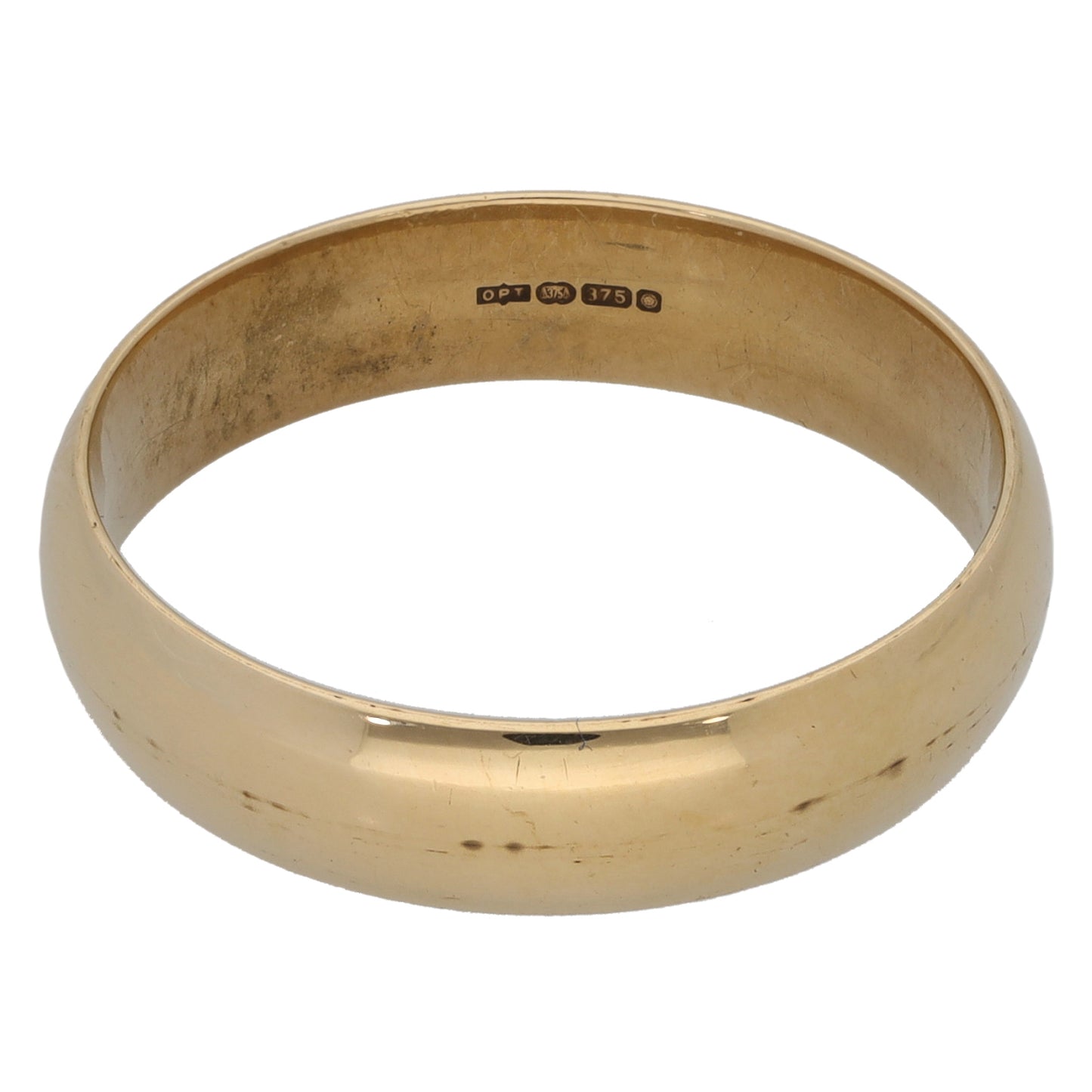 9ct Gold Plain Wedding Ring Size S