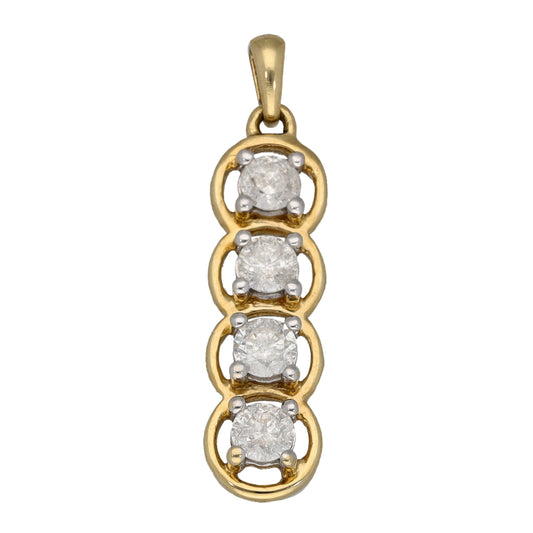9ct Gold 0.60ct Diamond Dress/Cocktail Pendant