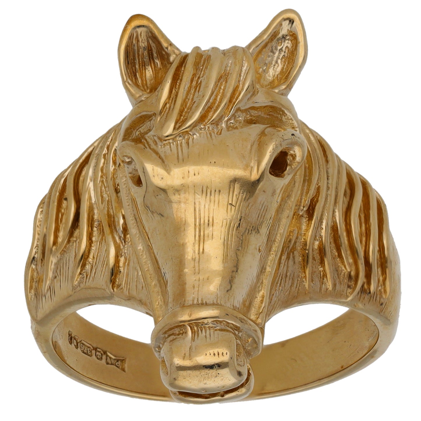 9ct Gold Horse Ring Size T