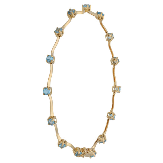 New 9ct Gold Topaz Fancy Bracelet