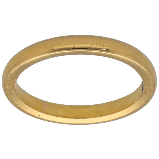22ct Gold Plain Wedding Ring Size L