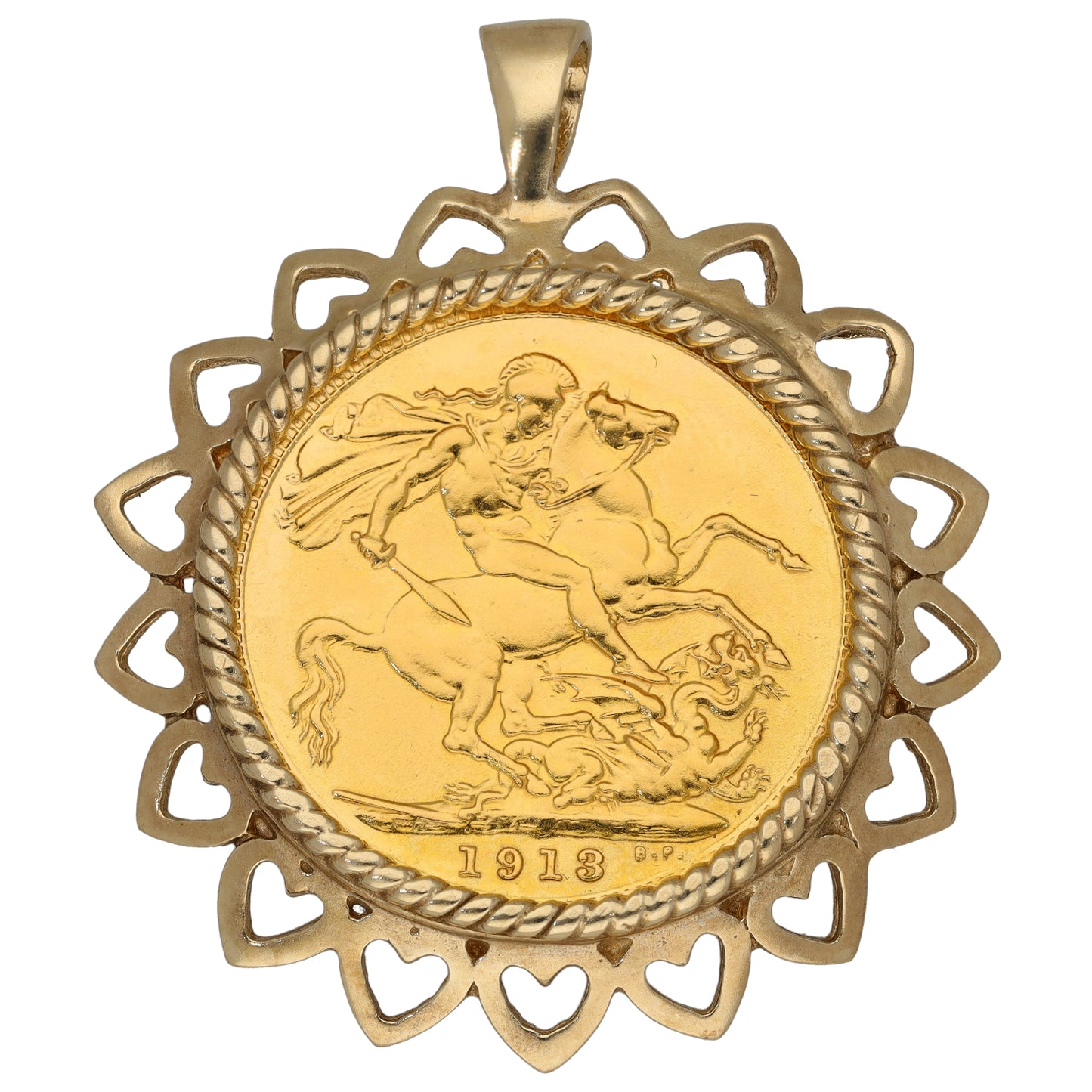 9ct Gold Full Sovereign Coin Pendant