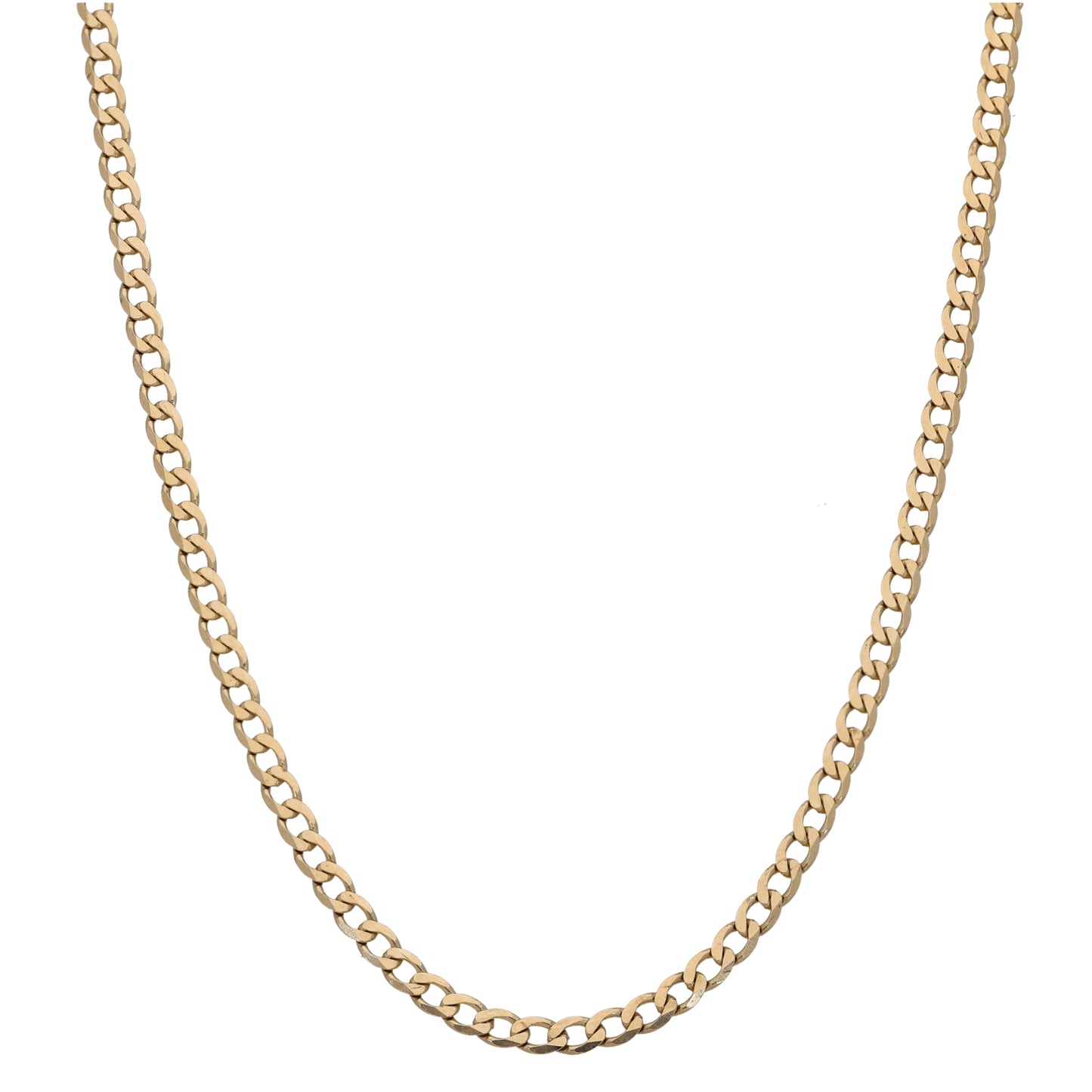 9ct Gold Curb Chain 22"