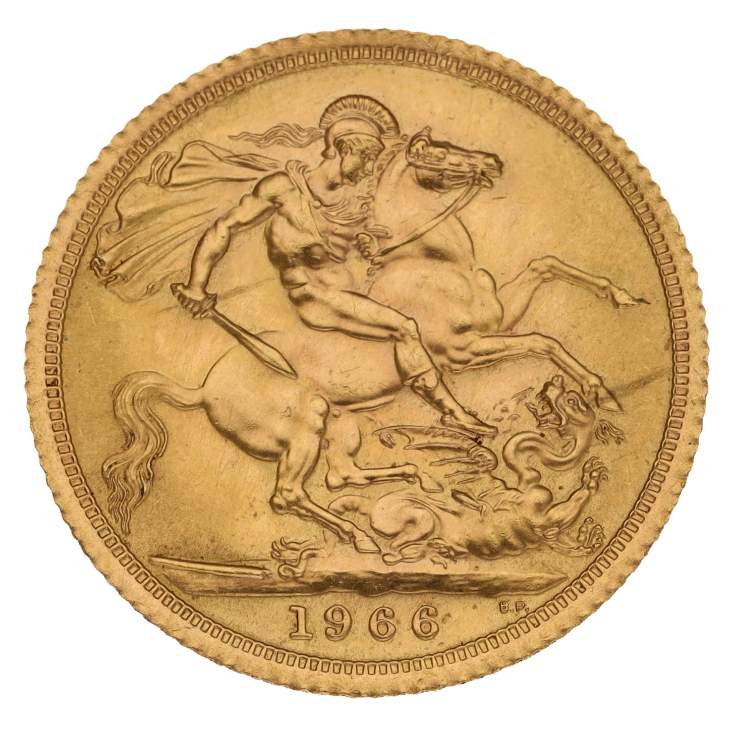 22ct Gold Queen Elizabeth II Full Sovereign Coin 1966