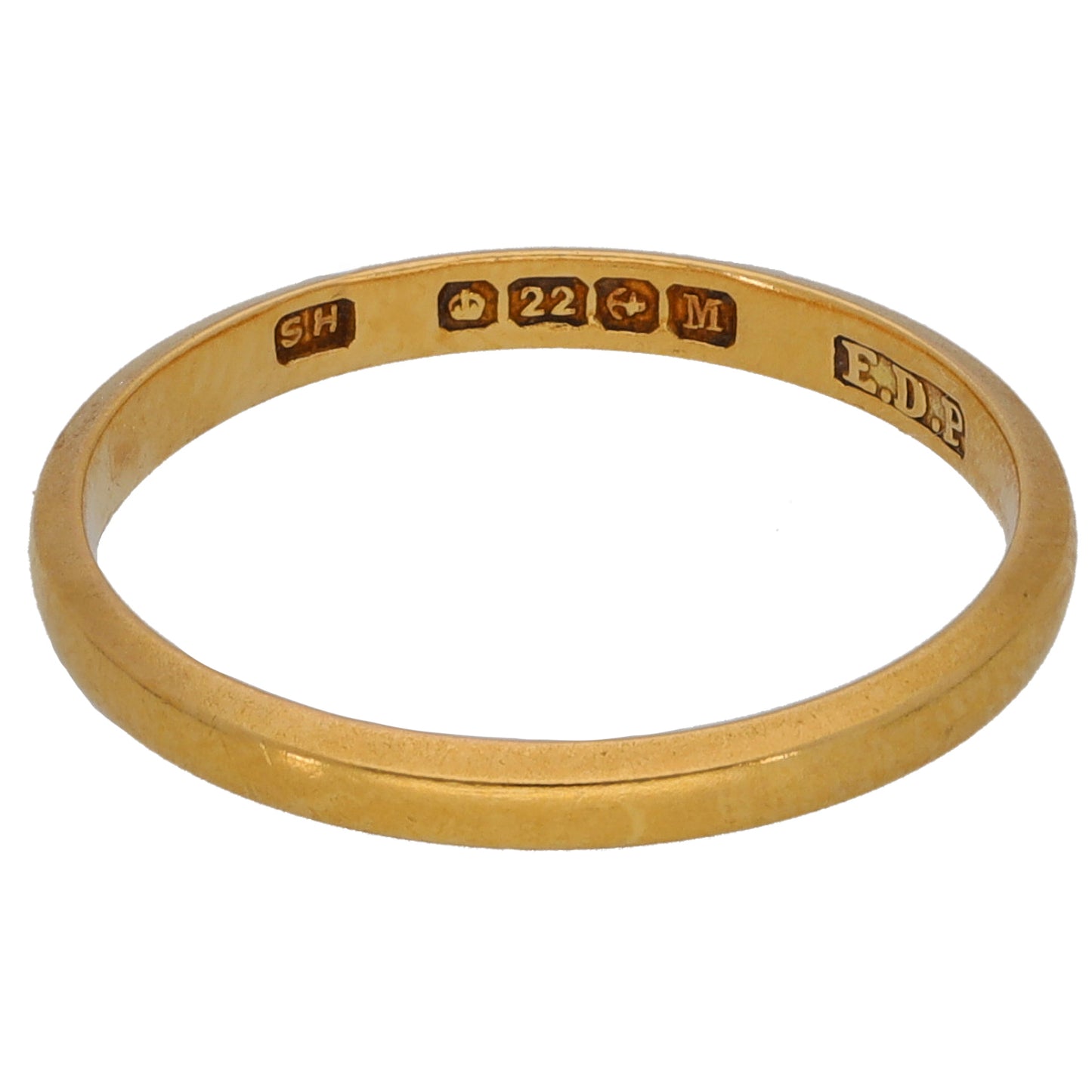 22ct Gold Plain Wedding Ring Size K