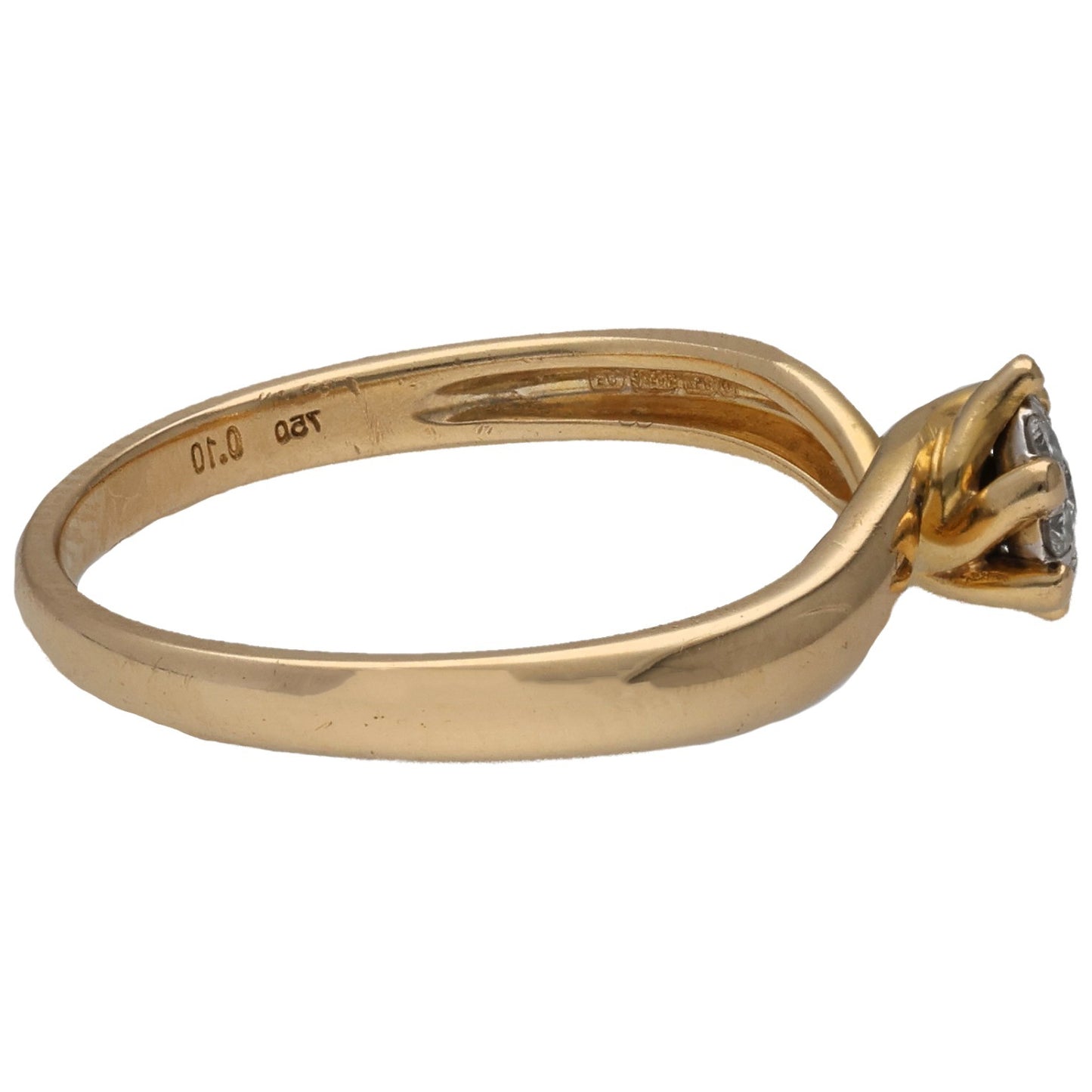 18ct Gold 0.10ct Diamond Cluster Ring Size N