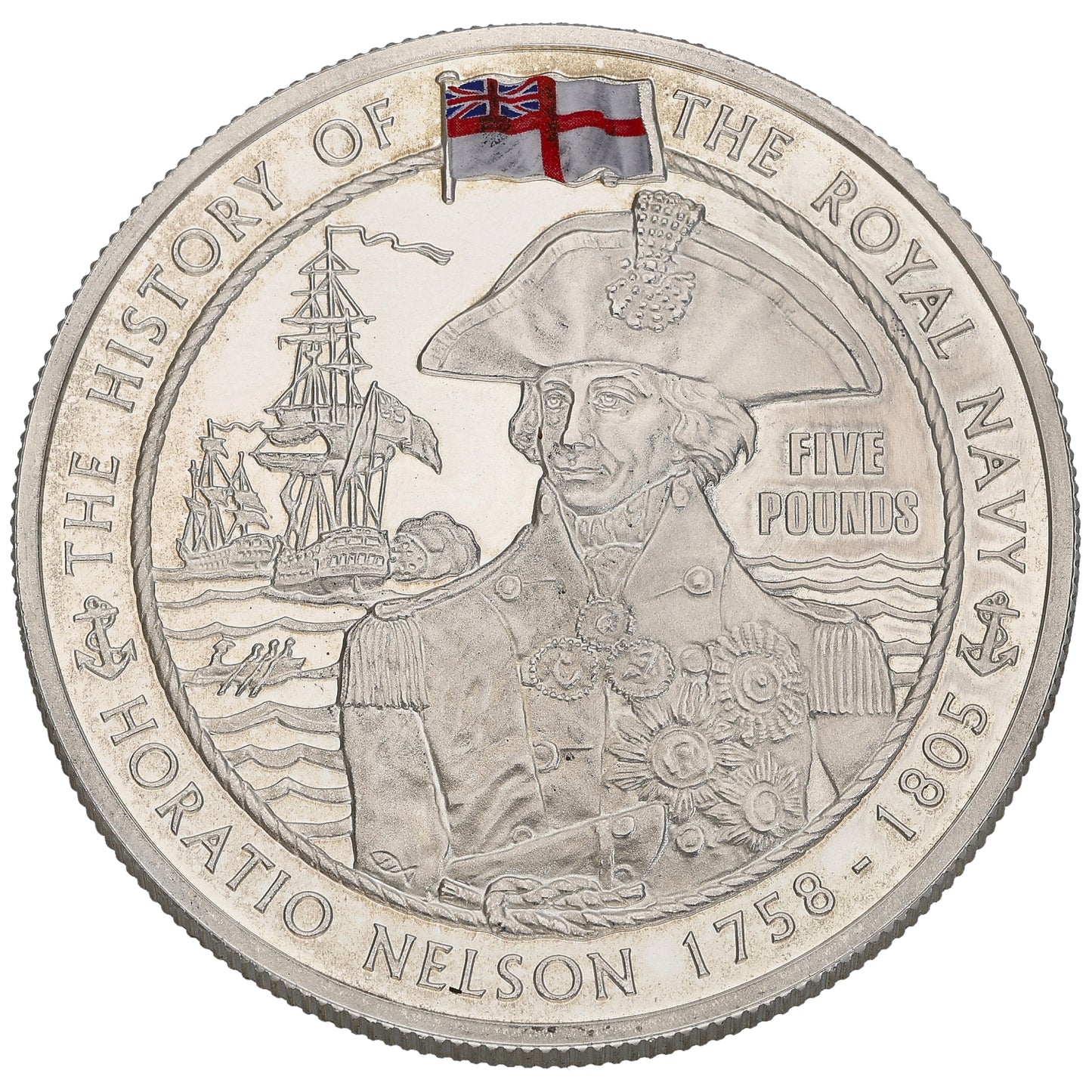 Sterling Silver The History Of The Royal Navy Horatio Nelson Coin 2003