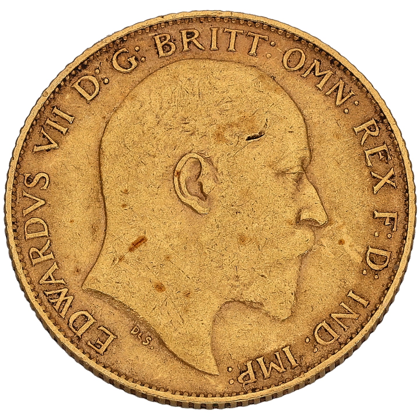 22ct Gold King Edward VII Half Sovereign Coin 1904