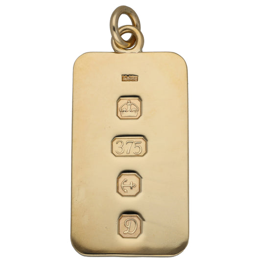 9ct Gold Ingot Pendant