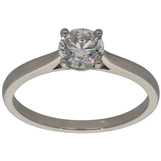 Platinum 0.68ct Diamond Solitaire Ring Size N