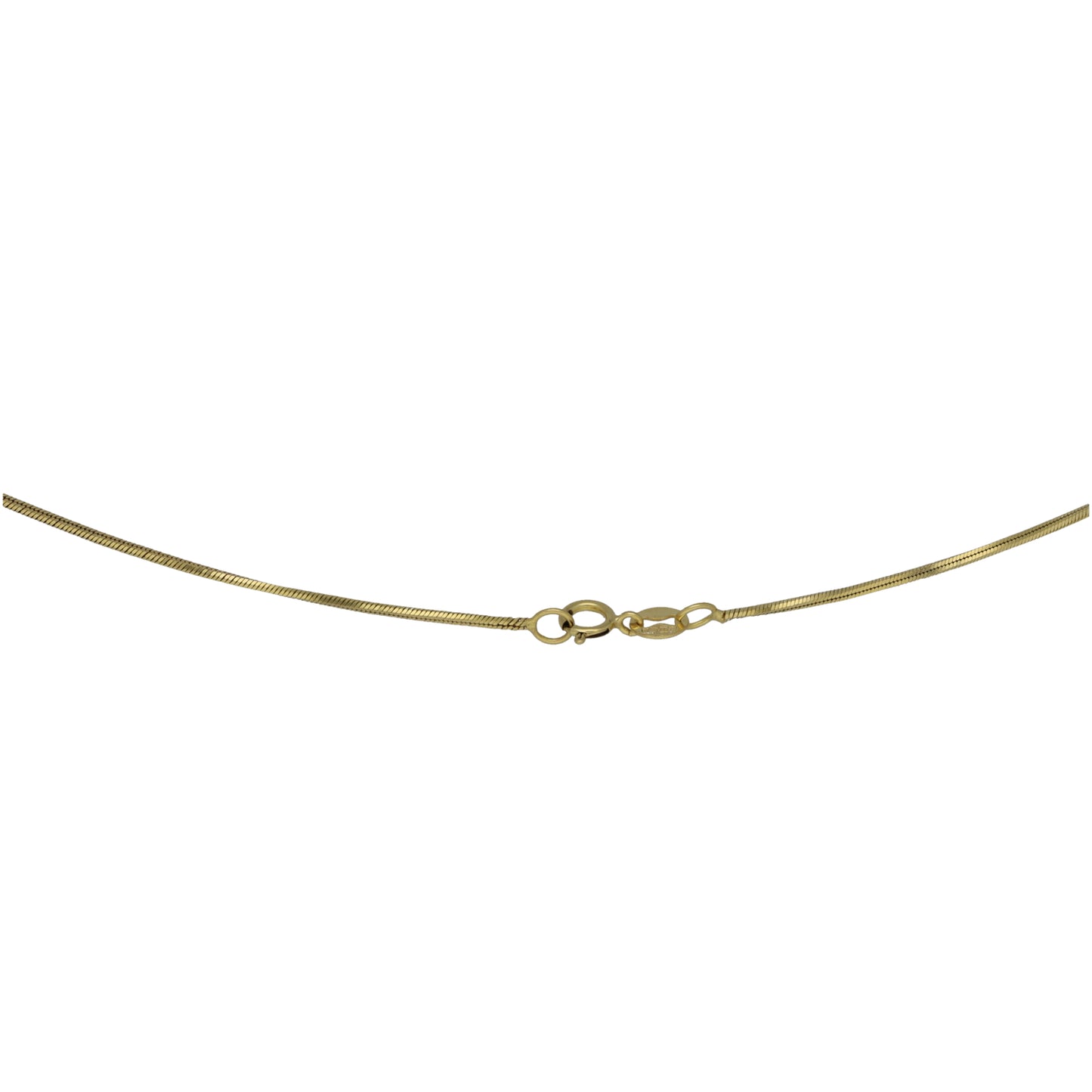 Gold chain necklace with spring-ring clasp and linked oval accents
