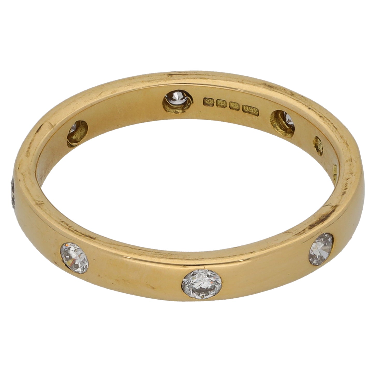 18ct Gold 0.24ct Diamond Eternity Ring Size L