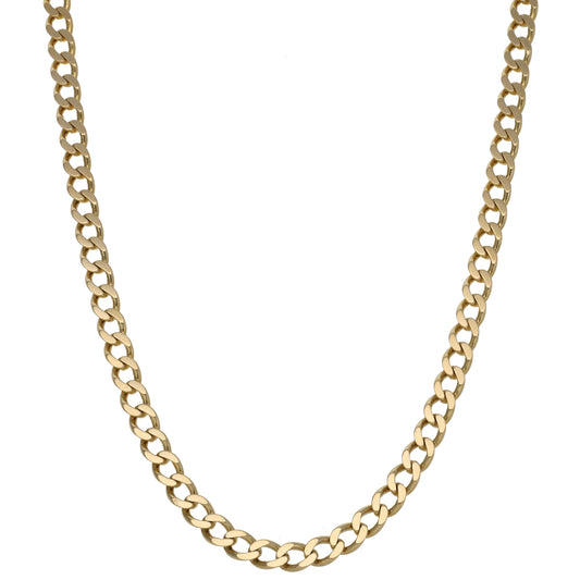 9ct Gold Curb Chain 18"