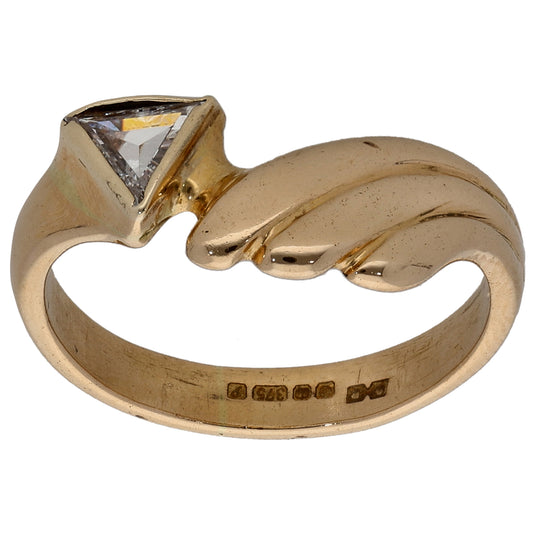 9ct Gold 0.25ct Diamond Solitaire Ring Size L