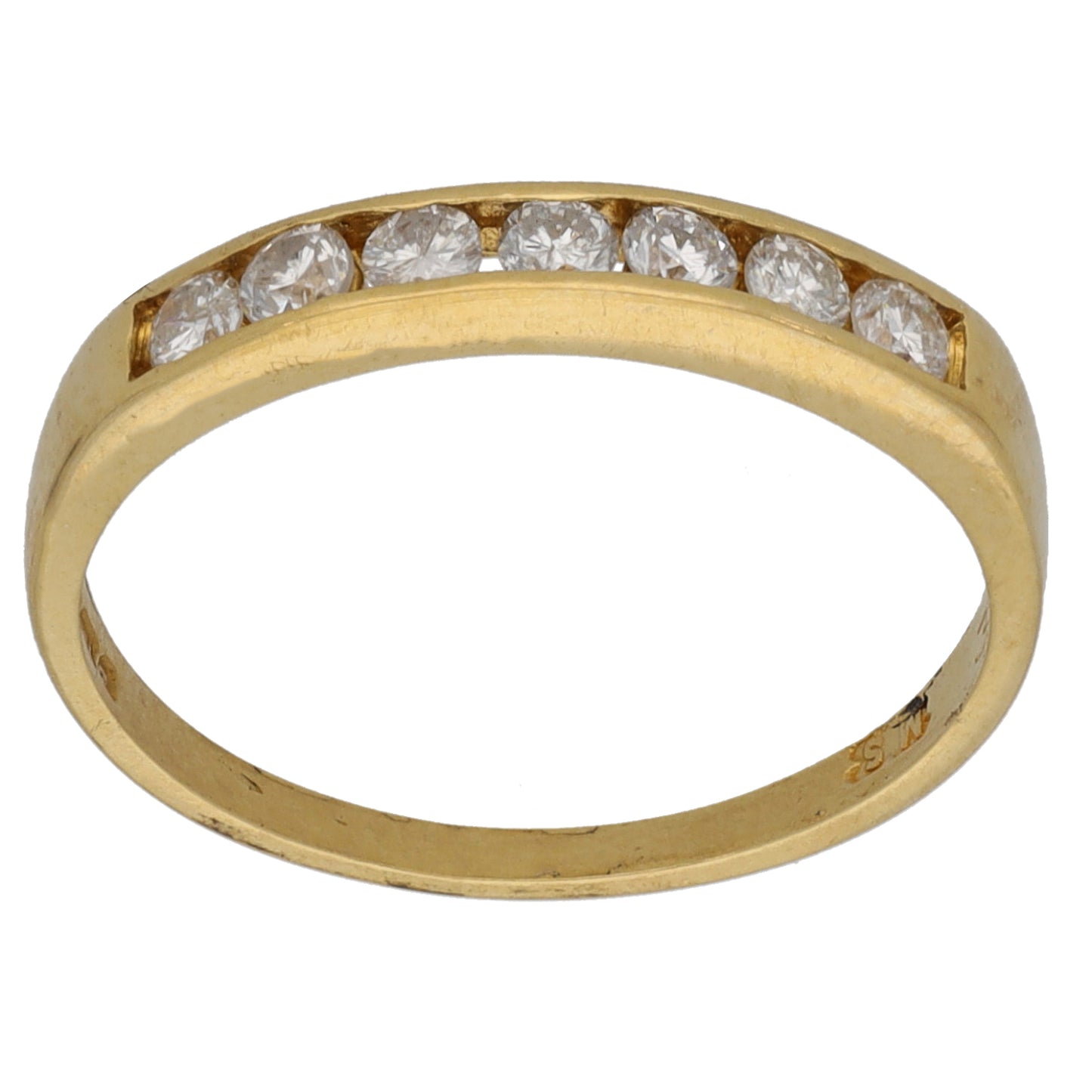 9ct Gold 0.35ct Diamond Half Eternity Ring Size K