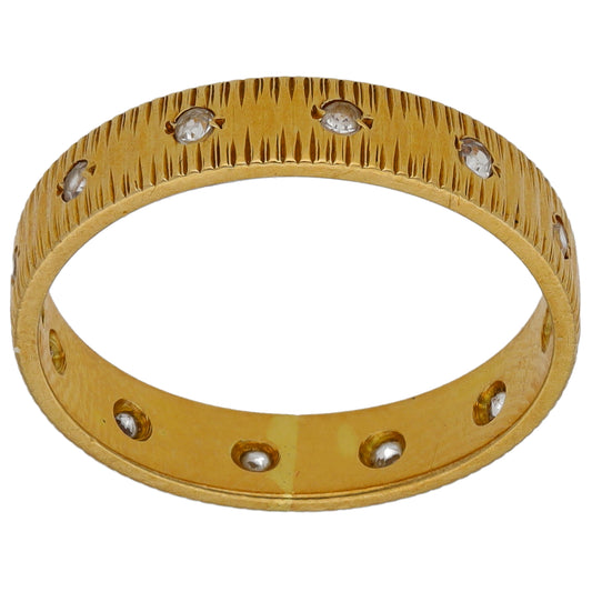 18ct Gold Cubic Zirconia Eternity Ring Size N