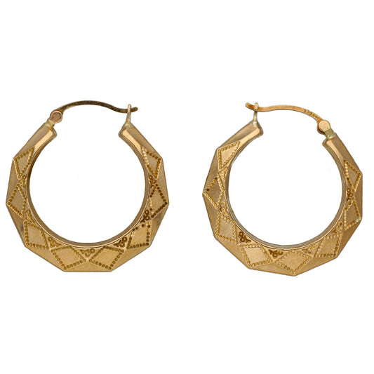 9ct Gold Creole Earrings