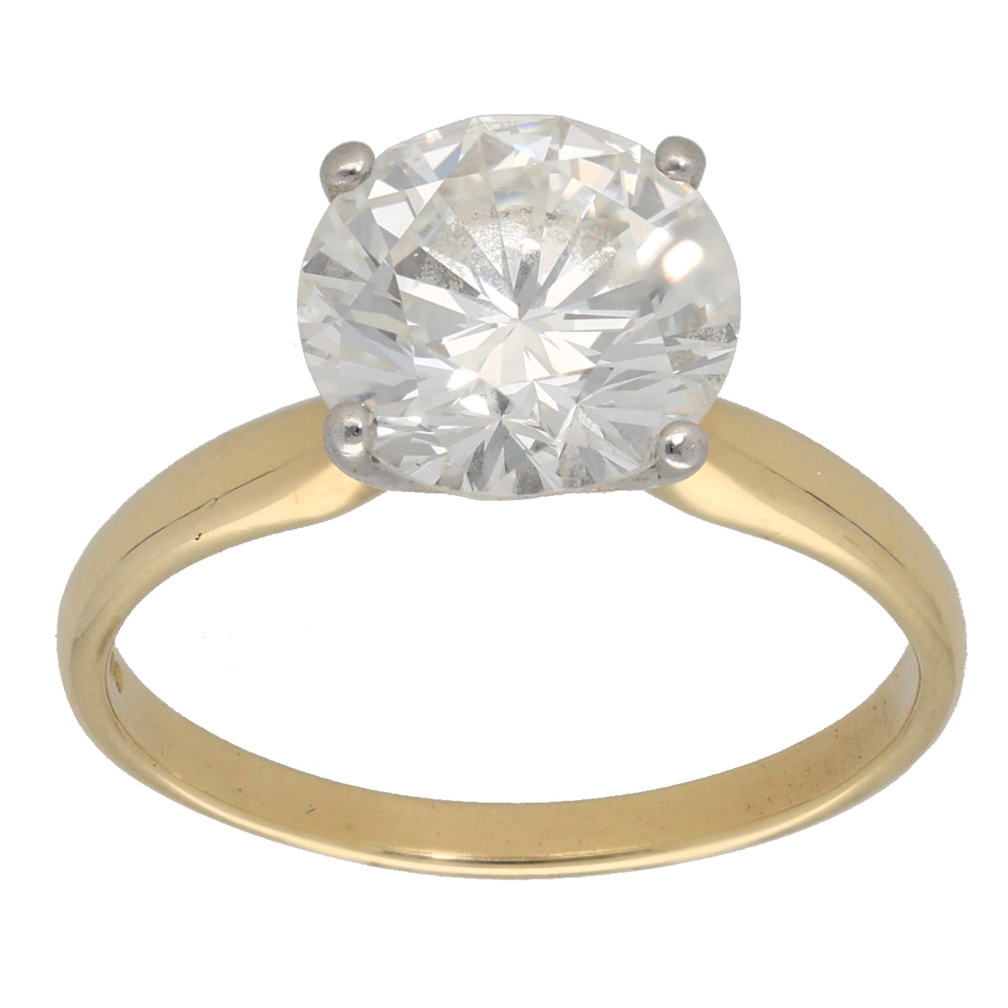 18ct Gold 3.26ct Diamond Solitaire Ring Size P