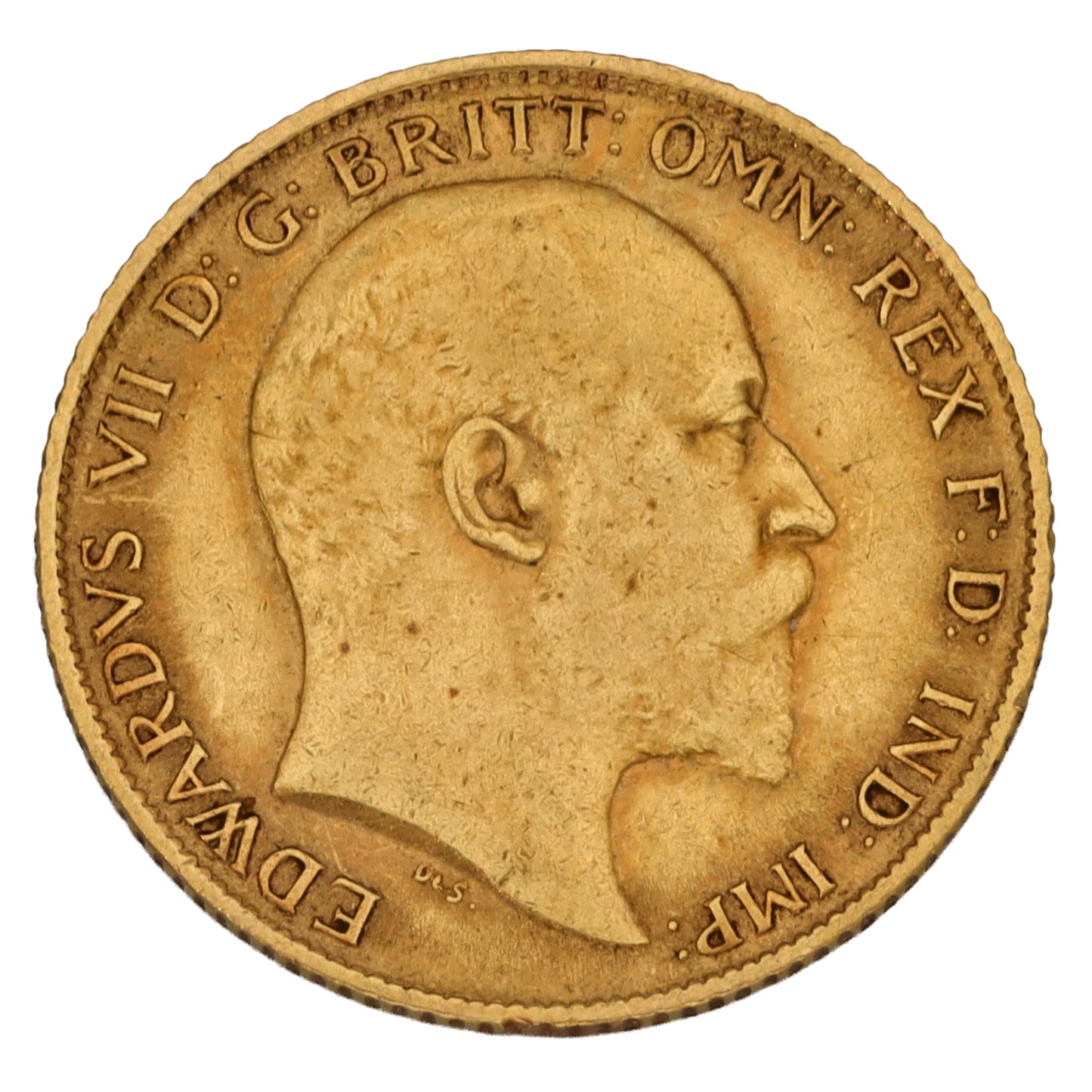 22ct Gold King Edward VII Half Sovereign Coin 1909